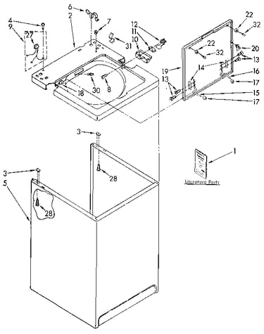 Top and cabinet