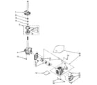 Kenmore 11082405130 brake, clutch, gearcase, motor and pump diagram