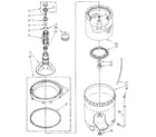 Kenmore 11082984110 agitator, basket and tub diagram