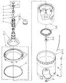 Agitator, basket and tub