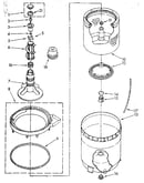 Agitator, basket and tub