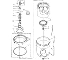 Kenmore 11082982110 agitator, basket and tub diagram