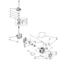 Kenmore 11082982810 brake, clutch, gearcase, motor and pump diagram