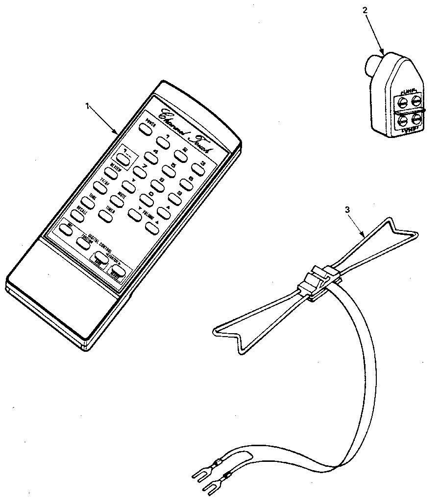 Bow-tie antenna and remote control