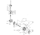 Kenmore 11082881710 brake, clutch, gearcase, motor and pump diagram