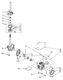 Brake, clutch, gearcase, motor and pump