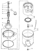 Agitator, basket and tub