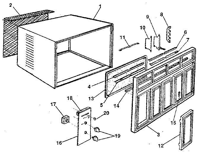 Cabinet and front panel