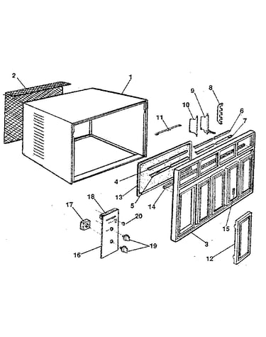Cabinet and front panel