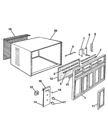Cabinet and front panel