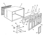 Kenmore 2538782591 cabinet and front panel diagram