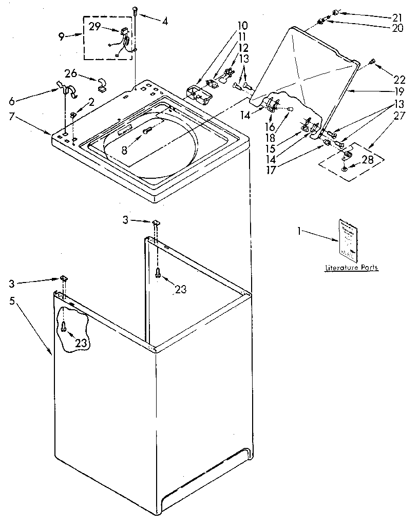 Top and cabinet
