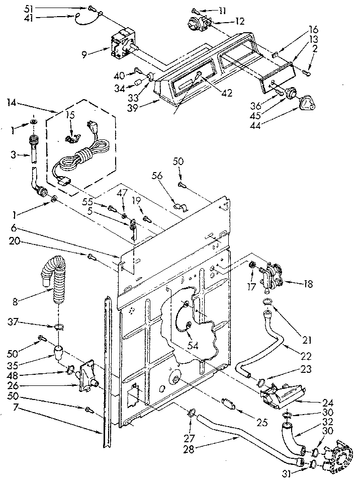 Console and rear panel
