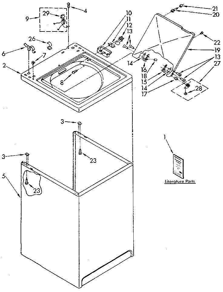 Top and cabinet