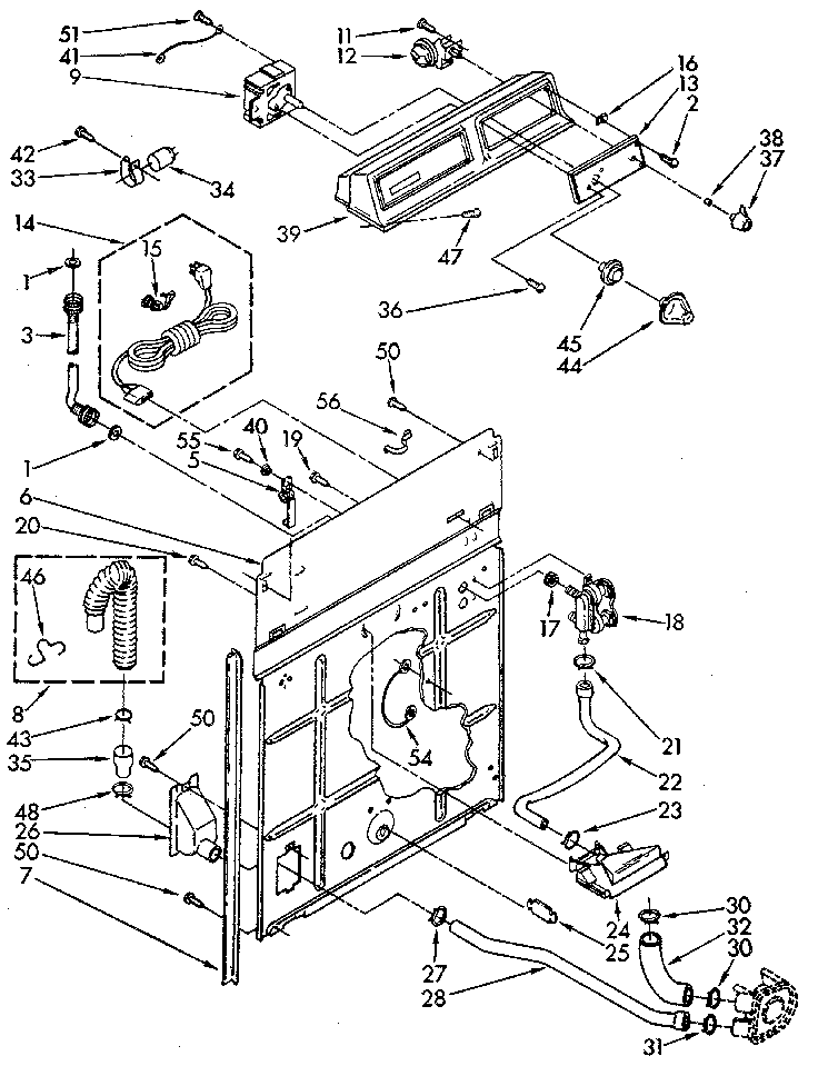 Console and rear panel