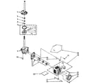 Kenmore 11081921100 brake, clutch, gearcase, motor and pump diagram