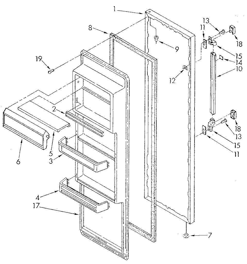 Refrigerator door