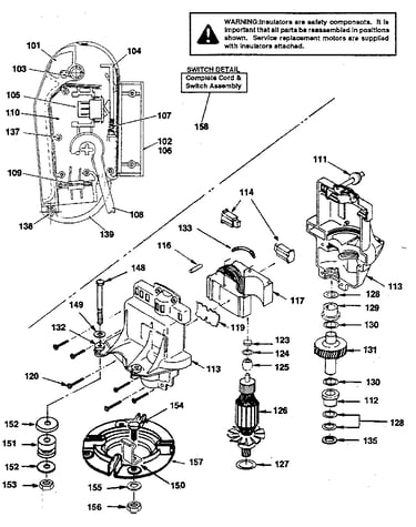 Motor & switch assembly