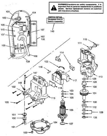 Motor & switch assembly