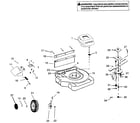 Craftsman 247370220 blade, deck, & wheel assembly diagram