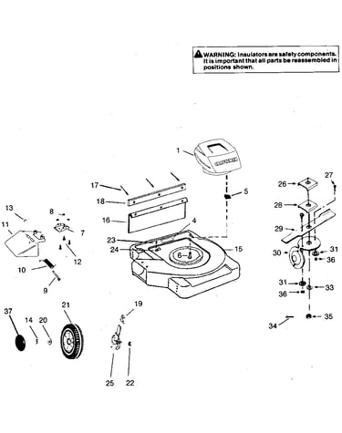 Blade, deck, & wheel assembly