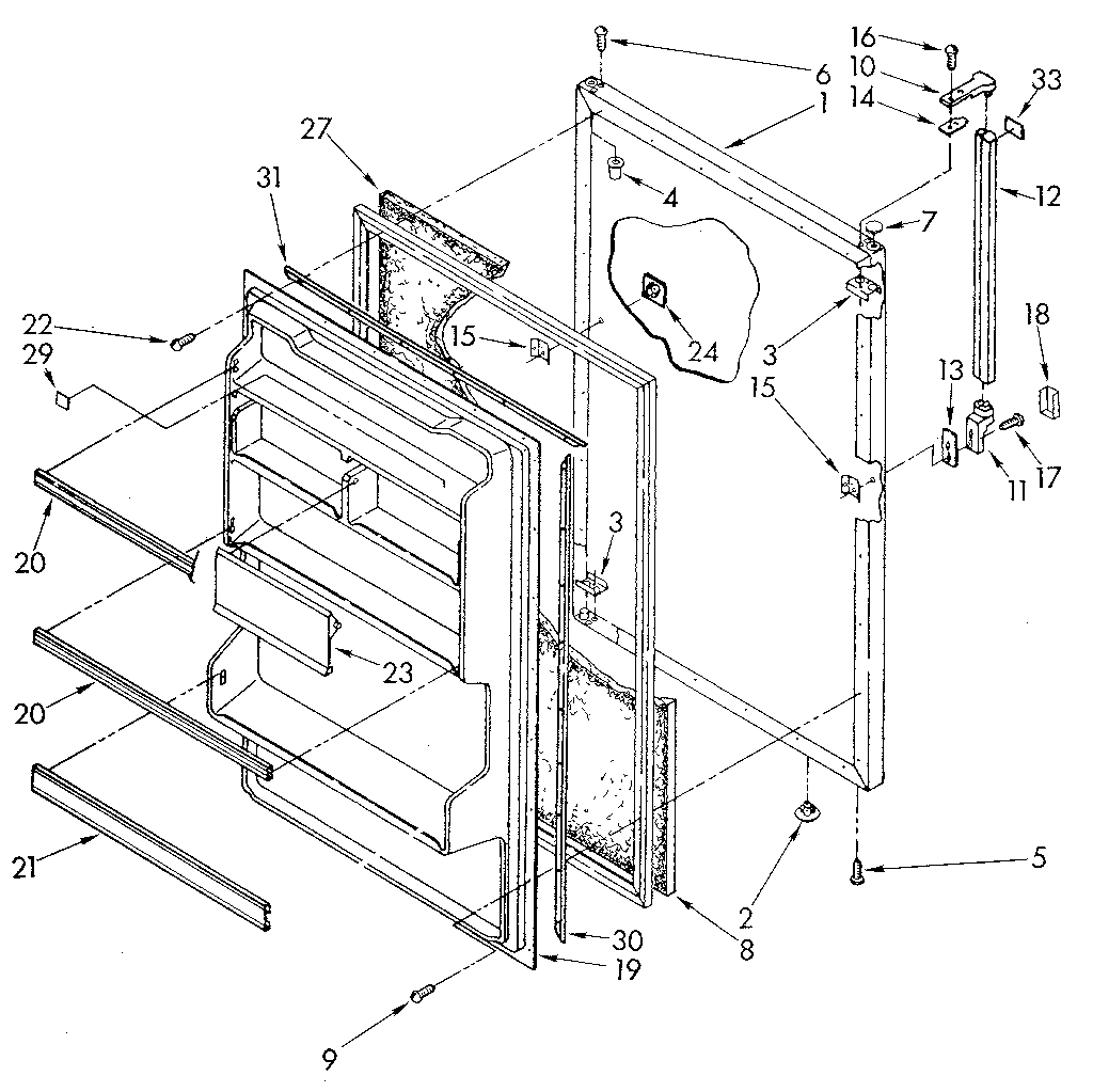 Refrigerator door