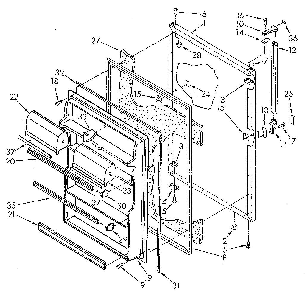 Refrigerator door