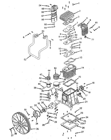 Air compressor pump diagram