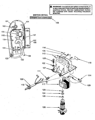 Motor & switch assembly