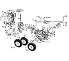 Troybilt 900039 (fig. 3) wheel speed lever, belt drive sys., engines, wheel diagram