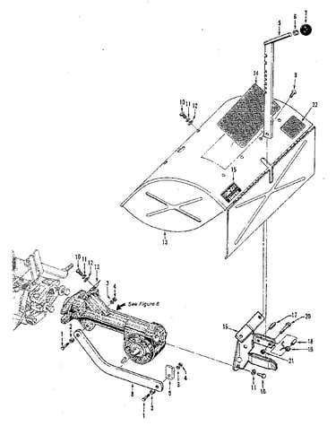 (fig. 4) depth regulator & tine hood assemblies