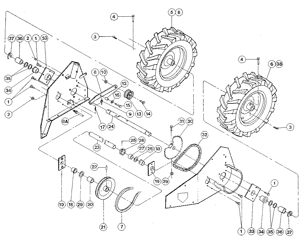 Wheel drive mechanism/wheels