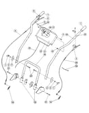 Handlebars, control levers, and throttle lever