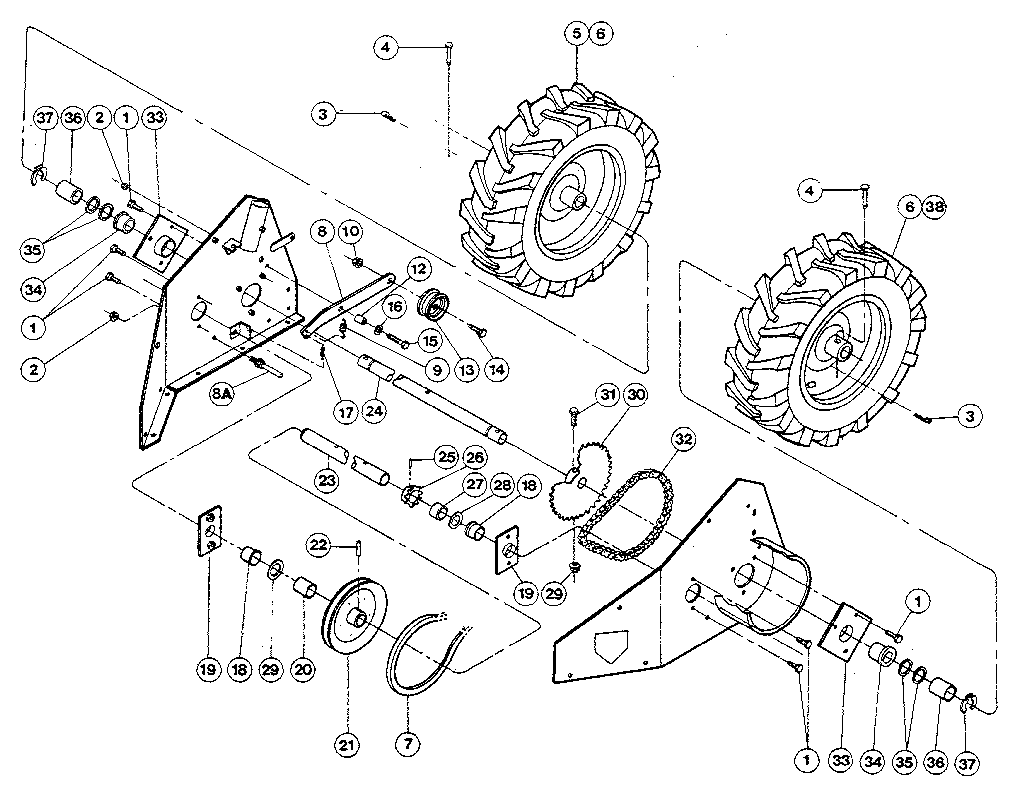 WHEEL DRIVE MECHANISM/WHEELS