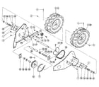 Troybilt A0000100 wheel drive mechanism/wheels diagram