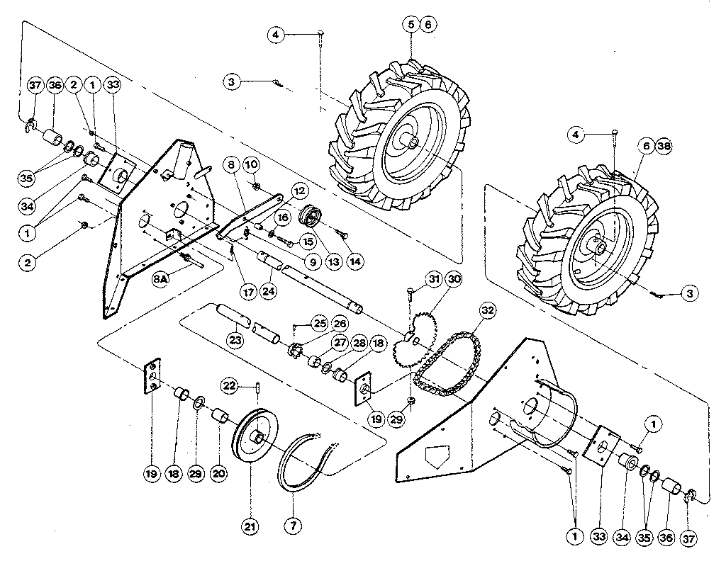 WHEEL DRIVE MECHANISM/WHEELS