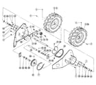 Troybilt F0000100 wheel drive mechanism/wheels diagram
