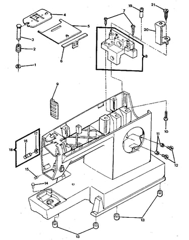 Arm, bed, throat plate & bed slide