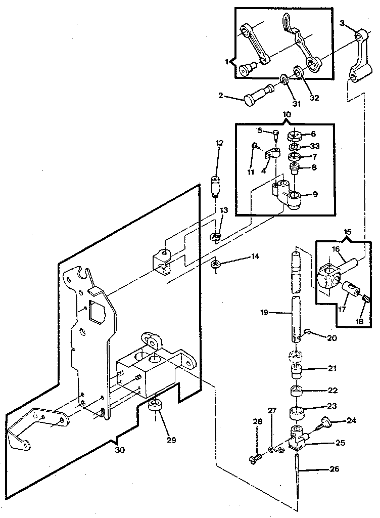 NEEDLE BAR, PRESSER BAR & TAKE-UP