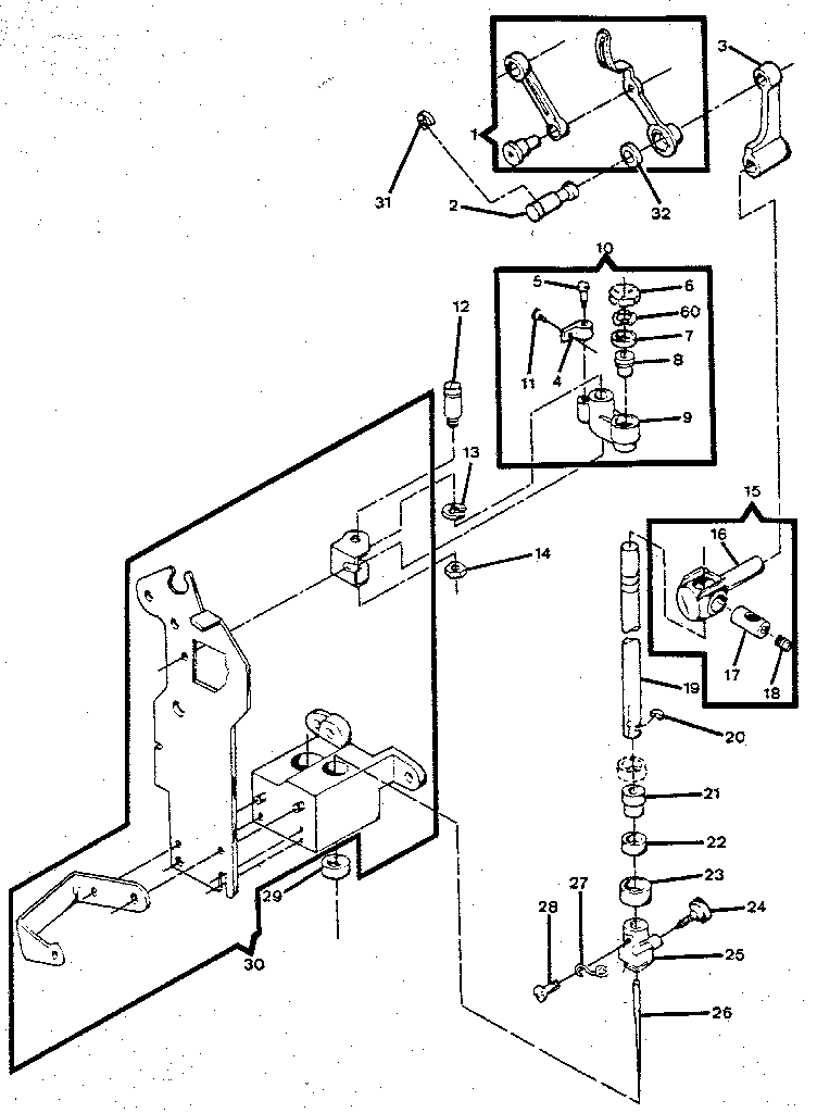 NEEDLE BAR, PRESSER BAR & TAKE-UP