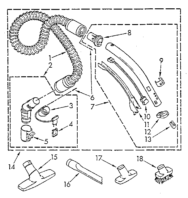 Hose and attachment