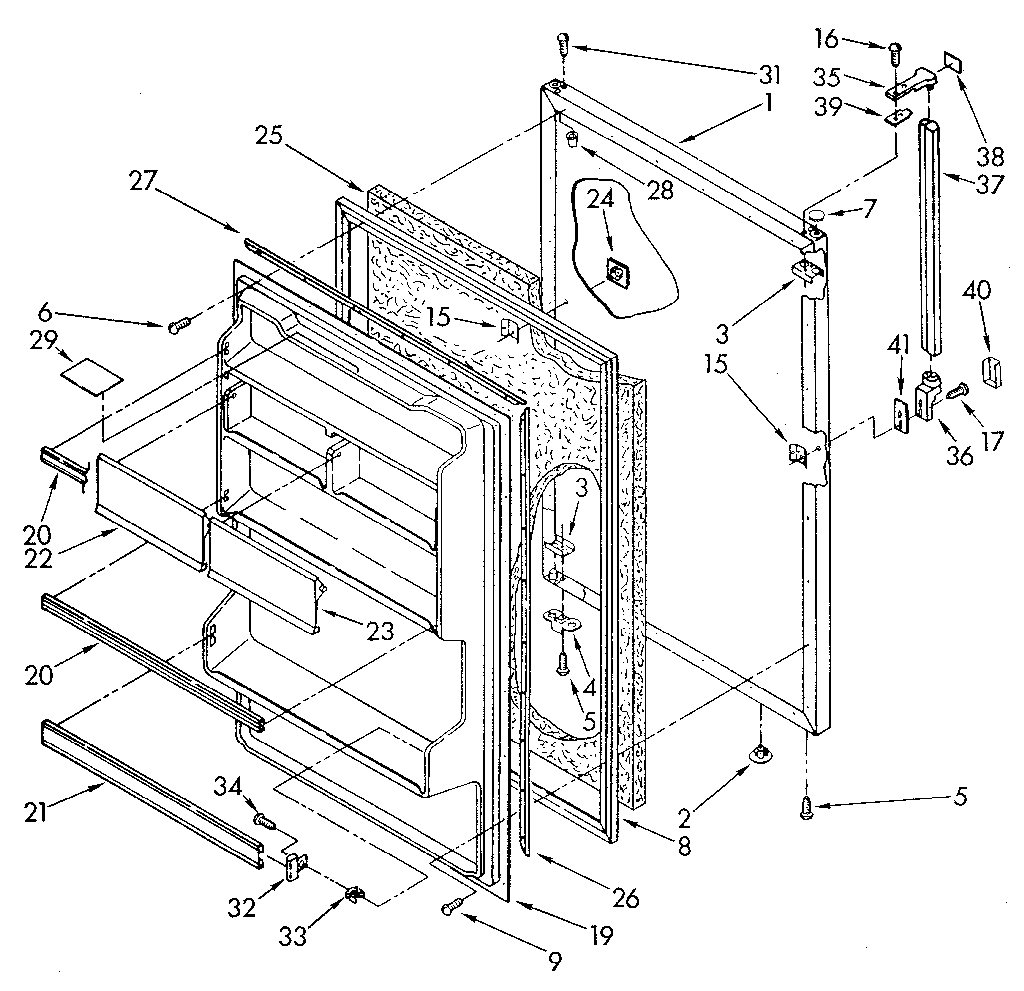 Refrigerator door