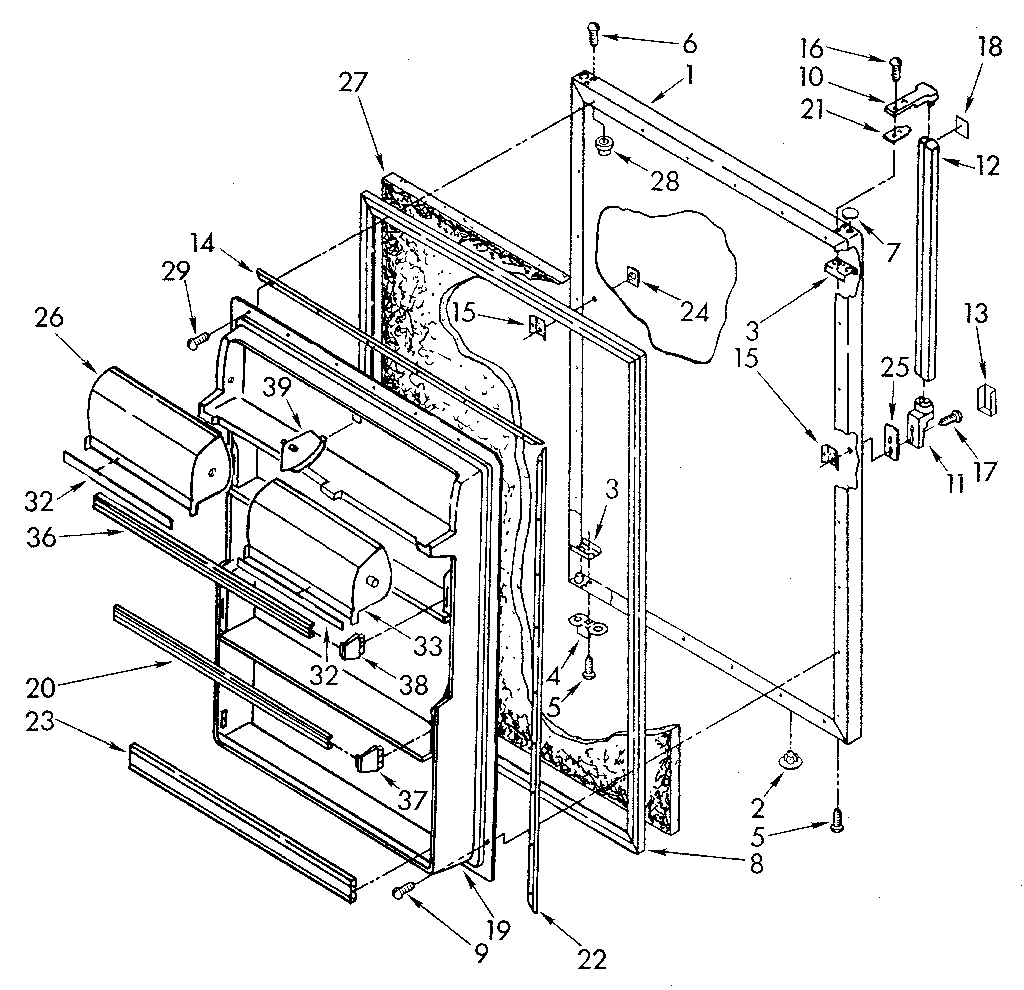 Refrigerator door