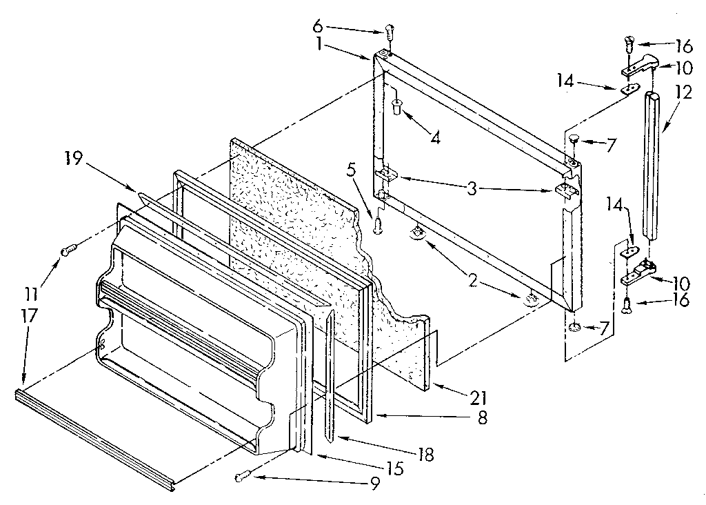 Freezer door