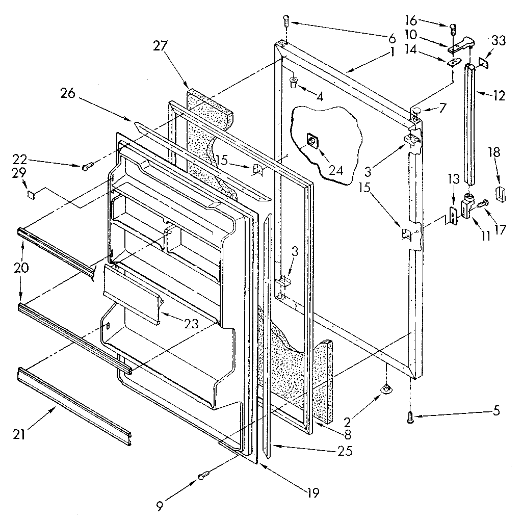 Refrigerator door