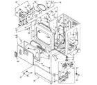 Kenmore 11087402800 lower cabinet and front panel diagram