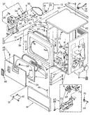 Upper cabinet and front panel