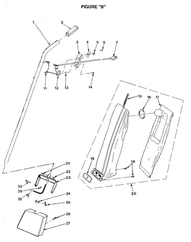 Handle and bag housing