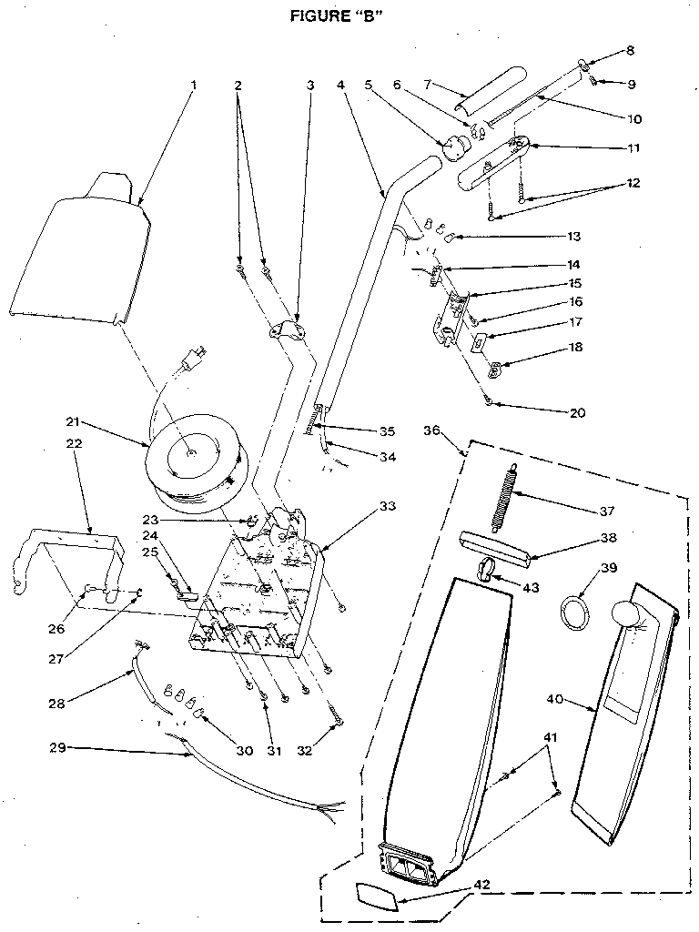 HANDLE AND BAG HOUSING