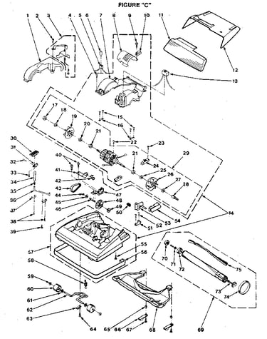 Nozzle and motor assembly